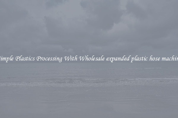 Simple Plastics Processing With Wholesale expanded plastic hose machine