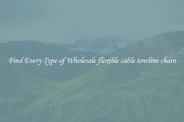 Find Every Type of Wholesale flexible cable towline chain