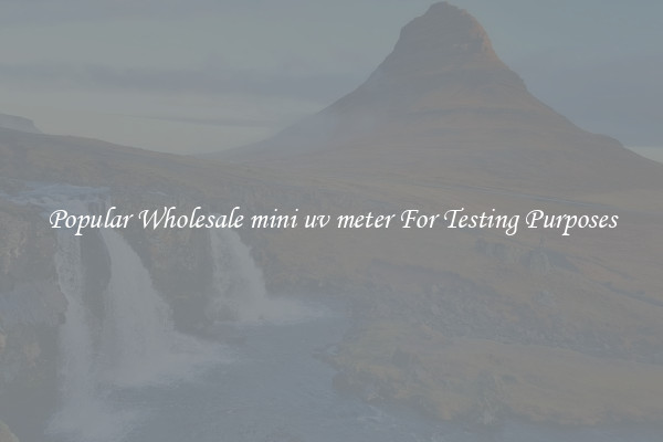 Popular Wholesale mini uv meter For Testing Purposes