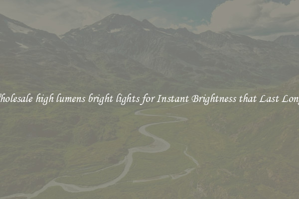 Wholesale high lumens bright lights for Instant Brightness that Last Longer