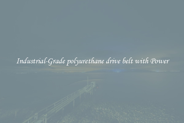 Industrial-Grade polyurethane drive belt with Power