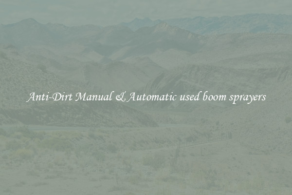 Anti-Dirt Manual & Automatic used boom sprayers
