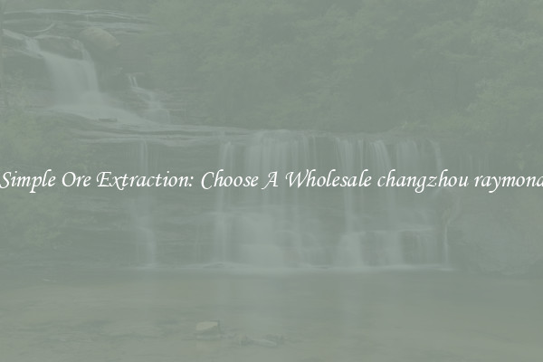 Simple Ore Extraction: Choose A Wholesale changzhou raymond
