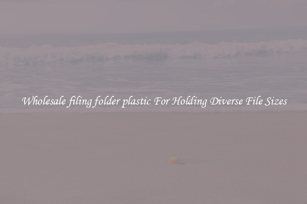Wholesale filing folder plastic For Holding Diverse File Sizes