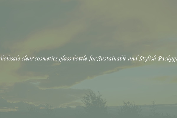 Wholesale clear cosmetics glass bottle for Sustainable and Stylish Packaging