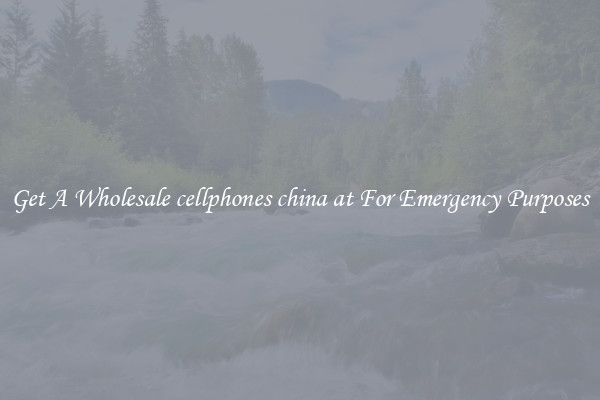 Get A Wholesale cellphones china at For Emergency Purposes