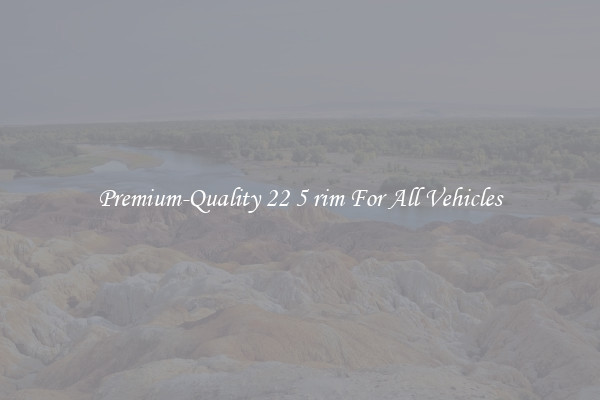 Premium-Quality 22 5 rim For All Vehicles